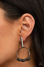 Load image into Gallery viewer, Set Into Motion - Black Gunmetal Post Earrings