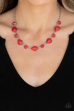 Load image into Gallery viewer, Heavenly Teardrops - Red Necklace