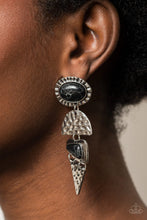 Load image into Gallery viewer, Earthy Extravagance - Black Post Earrings