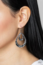 Load image into Gallery viewer, Museum Muse - Black Gunmetal Earrings