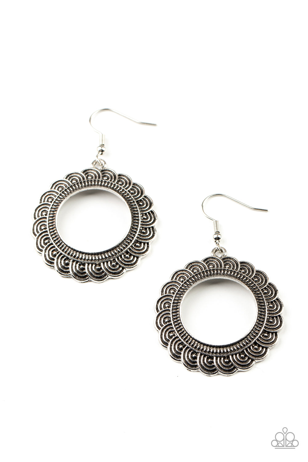Mayan Mardi Gras - Silver Earrings