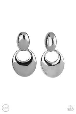 Urban Artistry - Black Gunmetal Clip-On Earrings