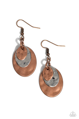 Hammered Homespun - Copper Earrings