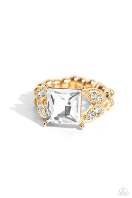 Deluxe Drama - Gold Dainty Ring