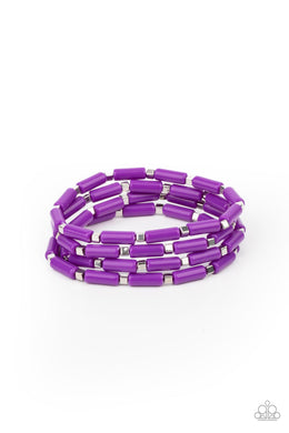 Radiantly Retro - Purple Set of Bracelets