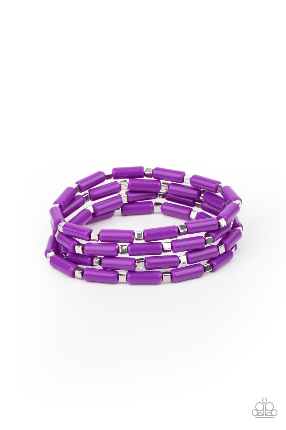 Radiantly Retro - Purple Set of Bracelets