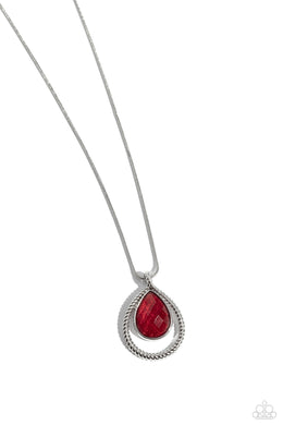 Gorgeously Glimmering - Red Necklace