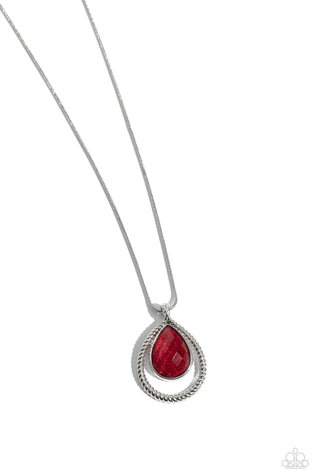Gorgeously Glimmering - Red Necklace