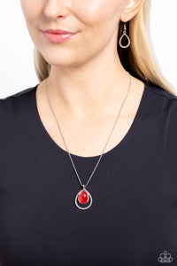 Gorgeously Glimmering - Red Necklace