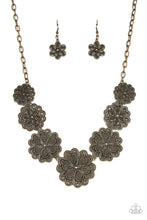 Load image into Gallery viewer, Basketful of Blossoms - Brass Necklace