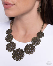 Load image into Gallery viewer, Basketful of Blossoms - Brass Necklace