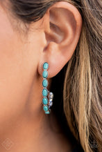 Load image into Gallery viewer, Kick Up a SANDSTORM - Blue Hoop Earrings