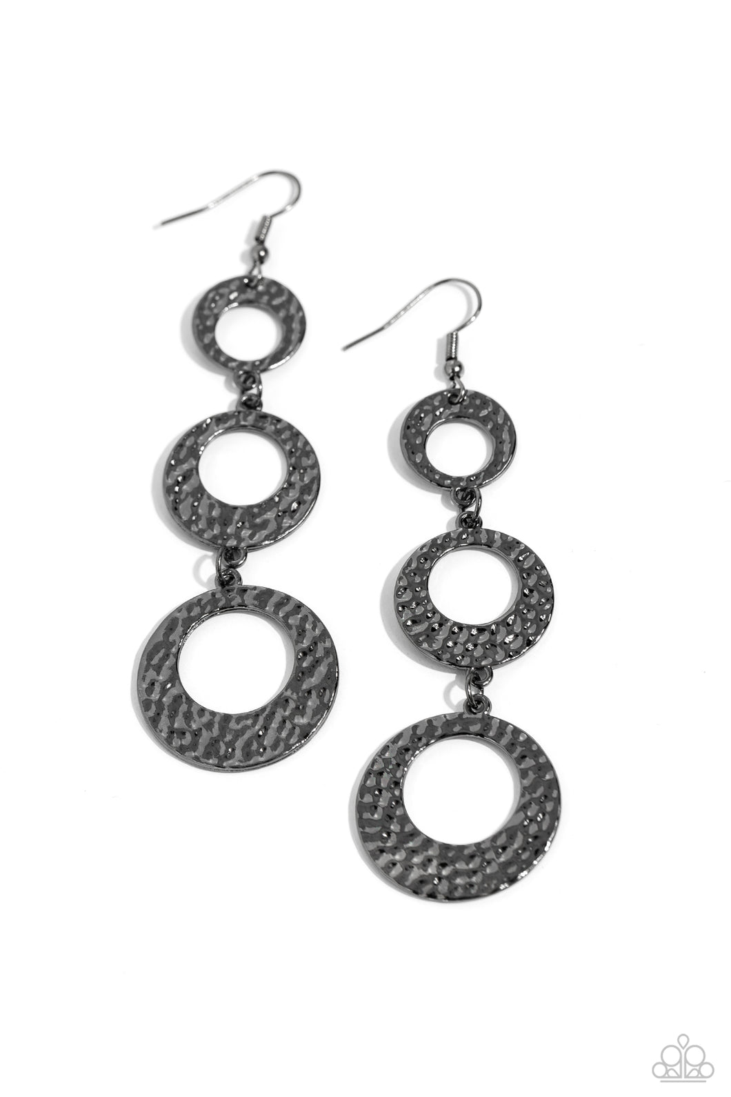 High Society Stunner - Black Earrings