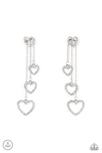 Load image into Gallery viewer, Falling In Love - White Double-Sided Post Earrings