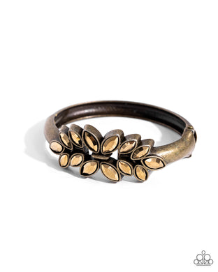 Glamorously Garnished - Brass Bracelet