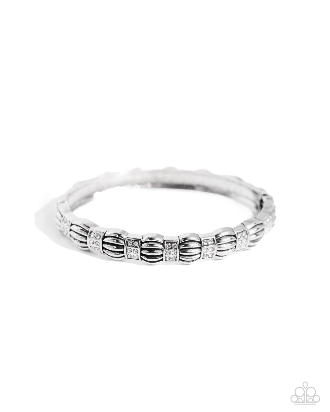 Metro Reverie - White Hinged Bracelet