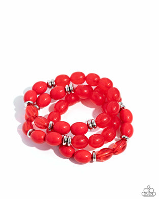 Coastal Coastin - Red Set of Bracelets