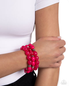 Coastal Coastin - Pink Set of Bracelets
