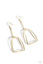 Load image into Gallery viewer, Trapezoidal Transcendence - Gold Earrings