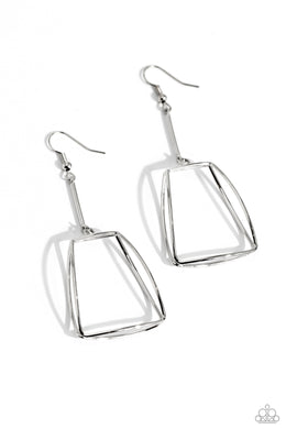 Trapezoidal Transcendence - Silver Earrings