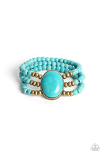 Load image into Gallery viewer, Stone Pools - Brass Bracelet