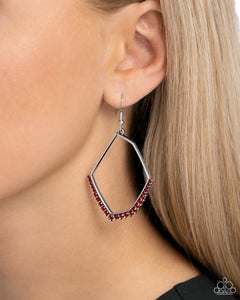 Bent on Success - Red Earrings