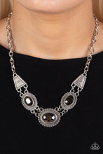 Load image into Gallery viewer, Textured TRAPEZOID - Silver Necklace