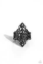 Load image into Gallery viewer, Curled Crown - Black Gunmetal Ring