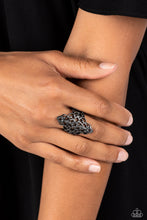 Load image into Gallery viewer, Curled Crown - Black Gunmetal Ring