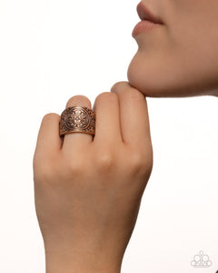 Elegant Engravement - Copper Ring