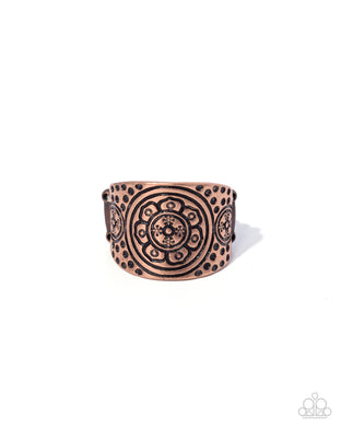 Elegant Engravement - Copper Ring