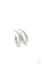 Load image into Gallery viewer, Curvy Charisma - Silver Hoop Earrings