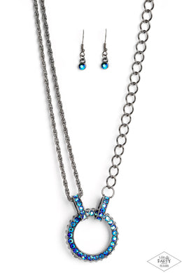 Razzle Dazzle - Blue (Gunmetal) Necklace