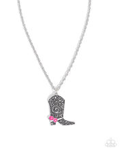 Load image into Gallery viewer, Blazing Boot - Pink Necklace