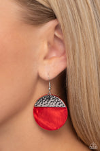 Load image into Gallery viewer, SHELL Out - Red Earrings