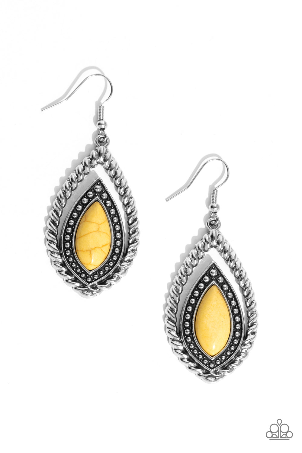 Twisted Trailblazer - Yellow Earrings