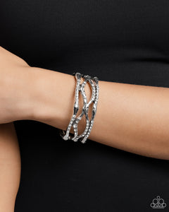 Cross Country - White Stretchy Bracelet