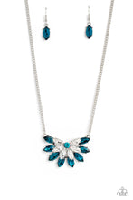 Load image into Gallery viewer, Frosted Florescence - Blue Necklace