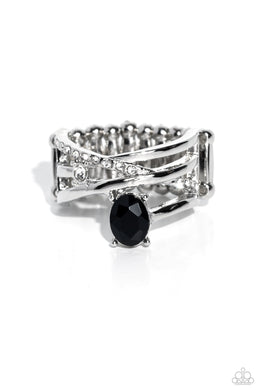 Alternating Allure - Black Ring