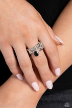 Load image into Gallery viewer, Alternating Allure - Black Ring