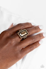 Load image into Gallery viewer, Emerald Elegance - Brass Dainty Ring