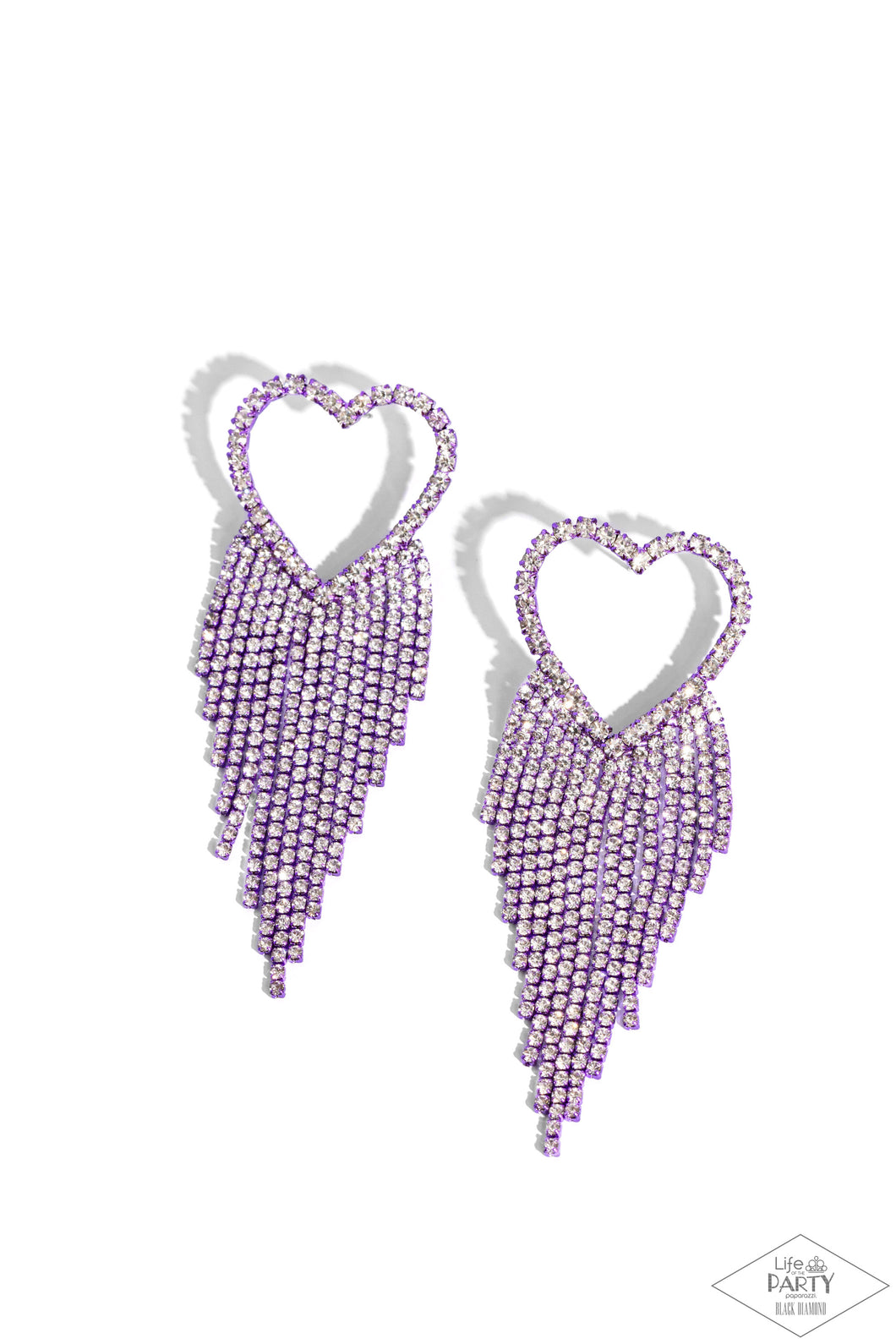 Sumptuous Sweethearts - Purple Post Earrings