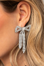 Load image into Gallery viewer, Just BOW With It - White Post Earrings