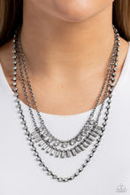 Load image into Gallery viewer, Dripping in Stardust - Black Gunmetal Necklace