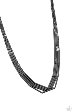 Dynamic Default - Black Gunmetal Necklace