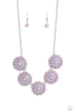 Load image into Gallery viewer, Floral Fervor - Purple Necklace