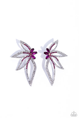 Twinkling Tulip - Pink Post Earrings