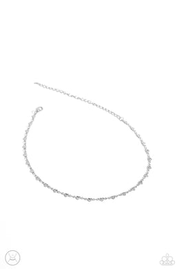 Cupid Catwalk - Silver Choker Necklace