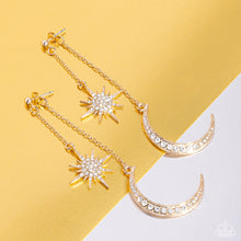 Load image into Gallery viewer, Stellar Showstopper - Gold Double-Sided Post Earrings