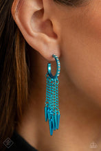 Load image into Gallery viewer, Piquant Punk - Blue Hoop Earrings